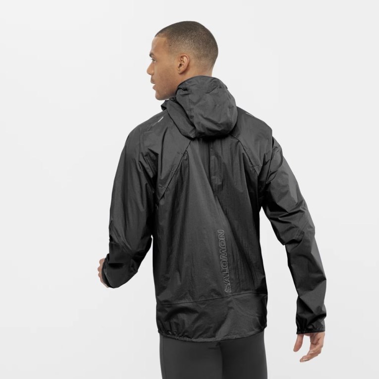 Black Salomon Bonatti Waterproof Men's Shell Jackets | PH 85391A